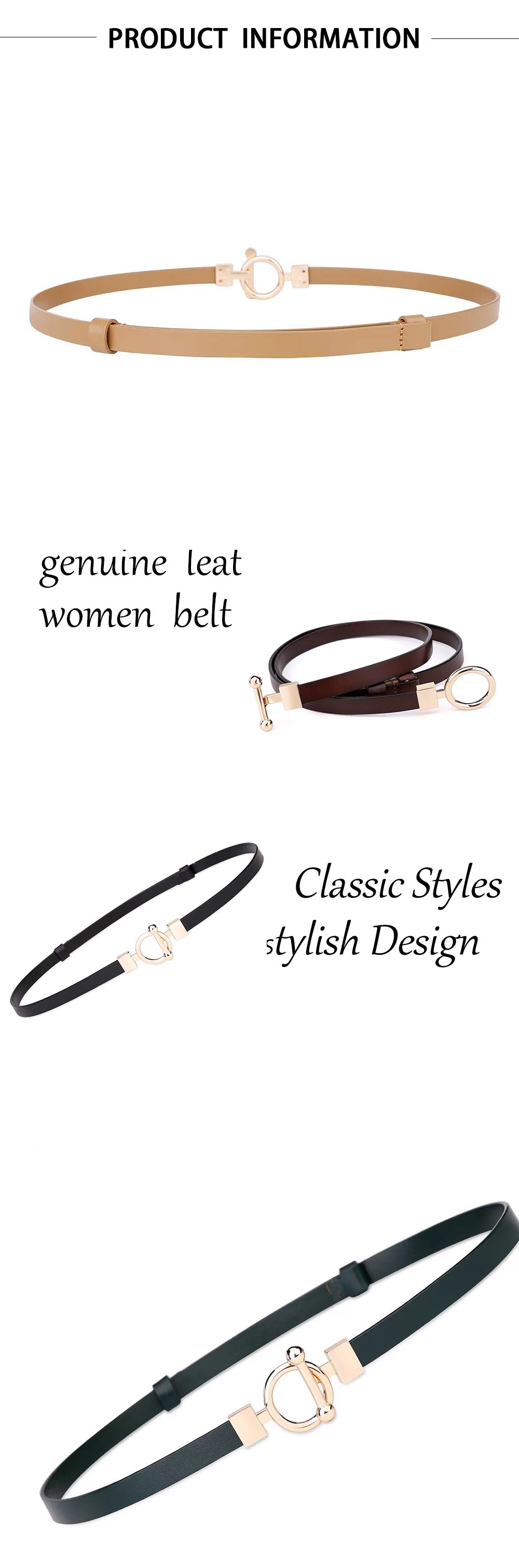 Ladies Thin Leather Belt Ladies Thin Leather Belt