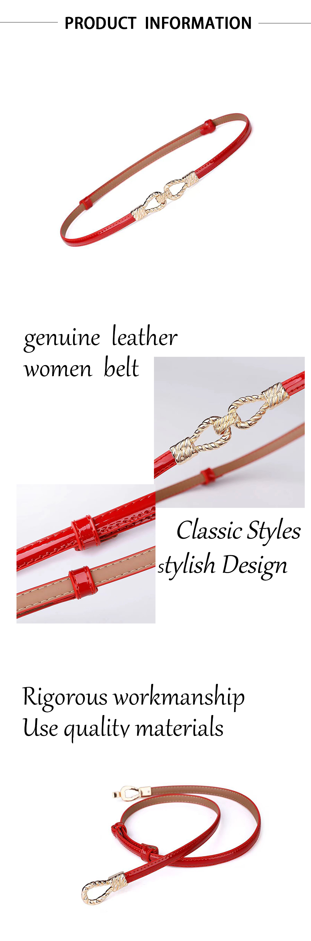 Ladies Thin Leather Belt Ladies Thin Leather Belt