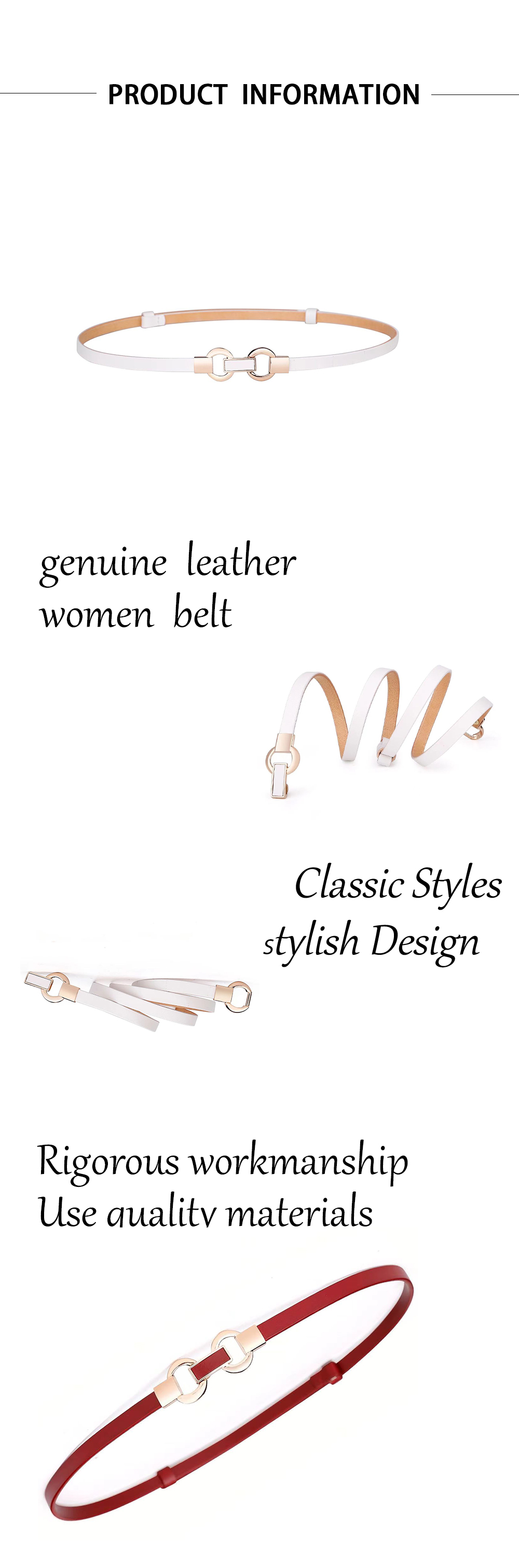 Ladies Thin Leather Belt Ladies Thin Leather Belt