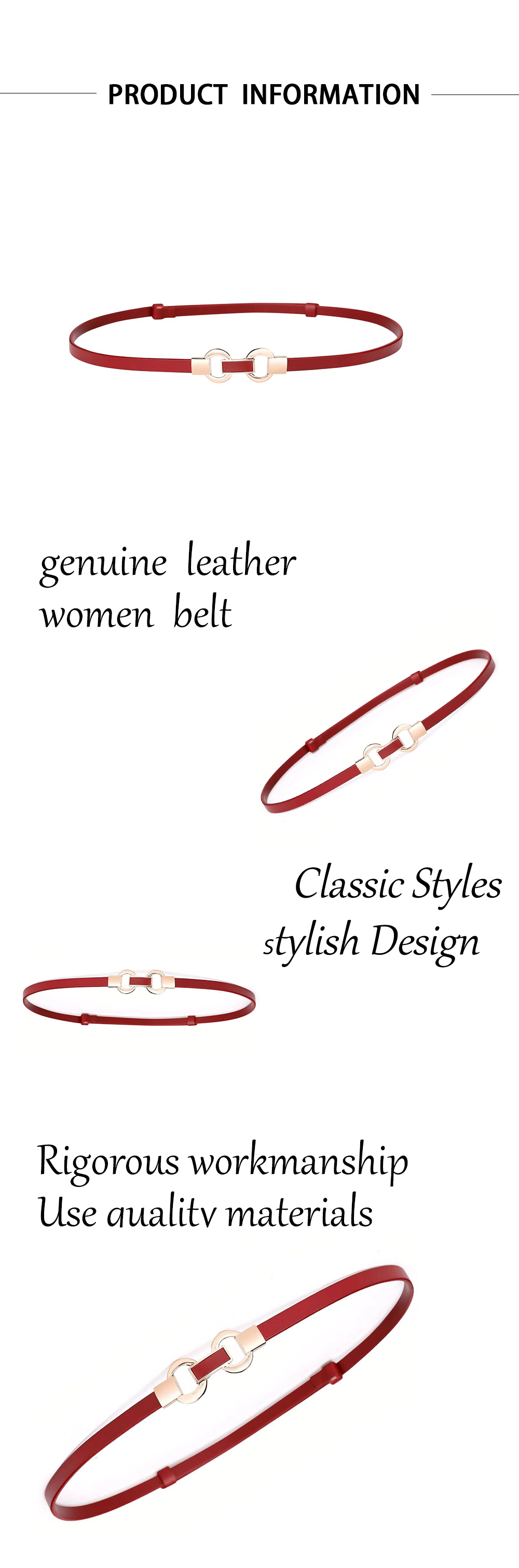 Ladies Thin Leather Belt Ladies Thin Leather Belt