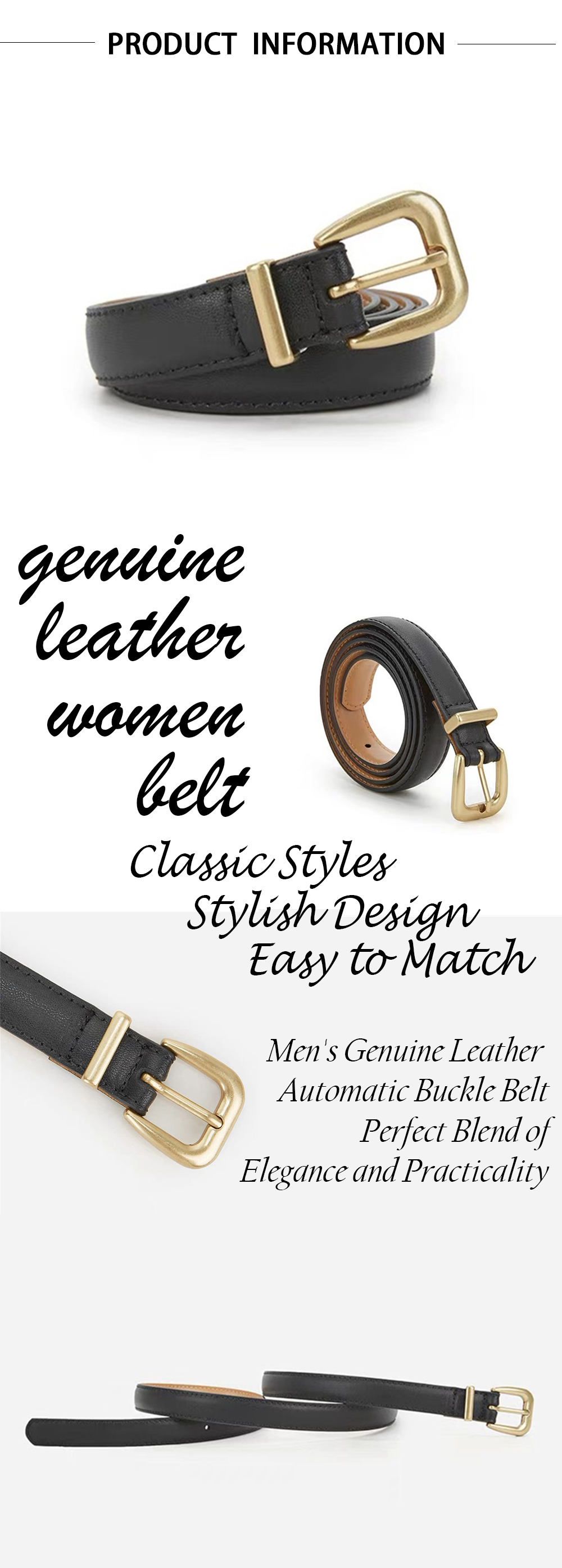 Ladies Thin Leather Belt Ladies Thin Leather Belt