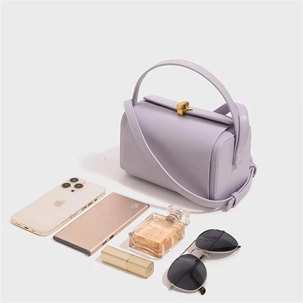 Dreamy Lilac Ladies' Genuine Leather Pillow Tote B