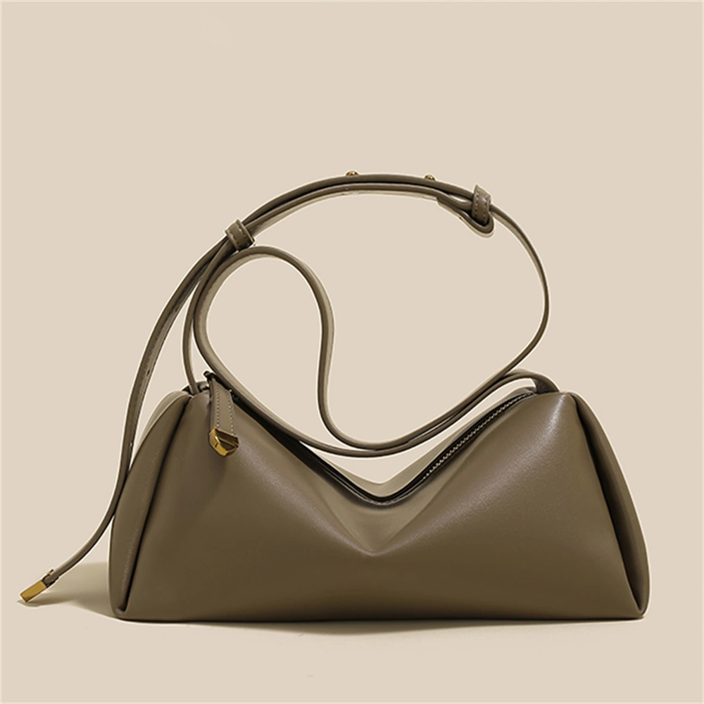 Real Leather Women's Soft Pillow French Classic Ba