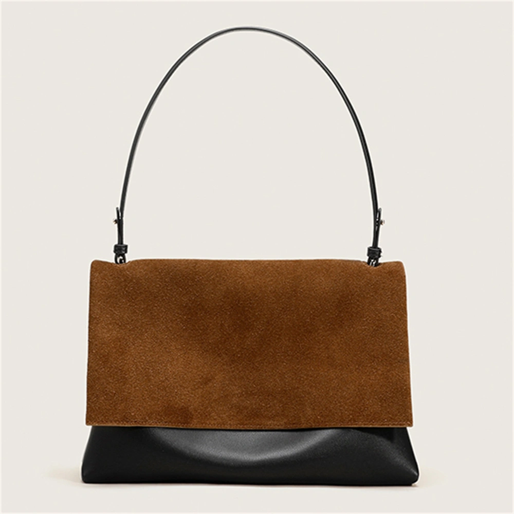 Vintage Chic Messenger Suede Leather Color Bag